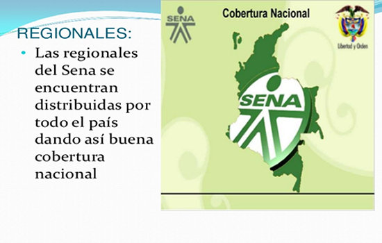 Regionales de formacion del SENA